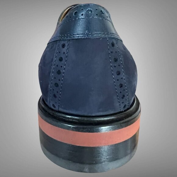 Hermes New Max Navy Nubuck And Veal Leather Derby Shoes EU Size 44 Box Bags main image 10